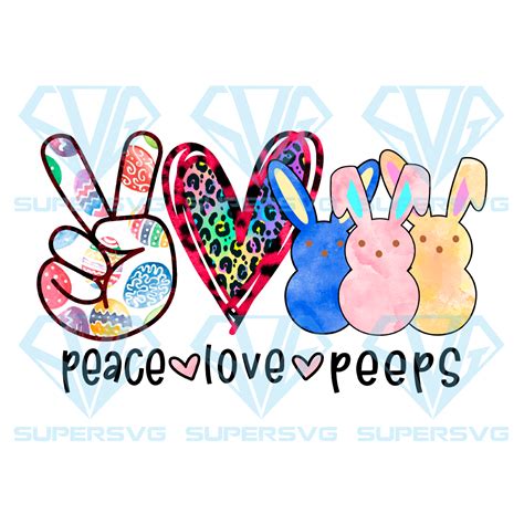 Peace Love Peeps PNG Sublimation