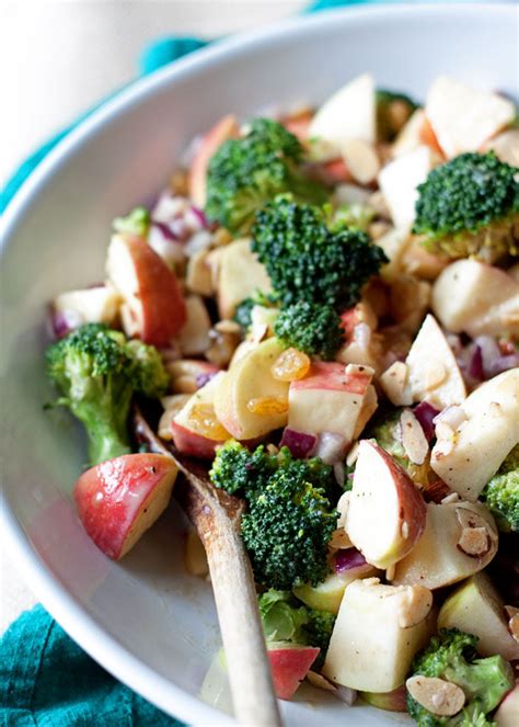 Let cool completely, about 20 minutes. Broccoli Apple Salad with Creamy Lemon-Tahini Dressing ...