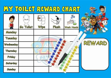 Free paw patrol coloring pages are based on nickelodeon's original production. Potty Training Chart for Boy in 2020 | Potty training ...