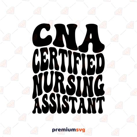 Cna Certified Nursing Assistant Svg Nurse Wavy Text Svg Premiumsvg