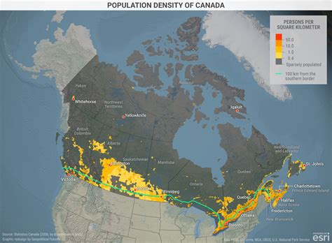 Geofactualidades Canadá distribuição da população