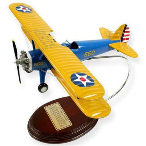 Pt 17 Stearman Biplane Desktop Model Aircraft Ebay
