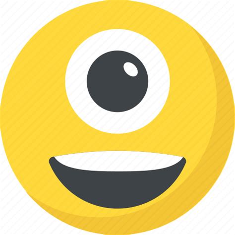 Crazy Face Cyclops Emoji Emoticon Laughing One Eye Emoji Icon