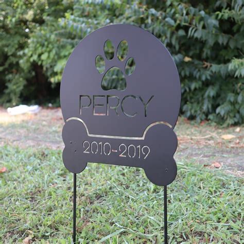 Personalized Dog Memorial Garden Stake Metal Gardening Decor Etsy