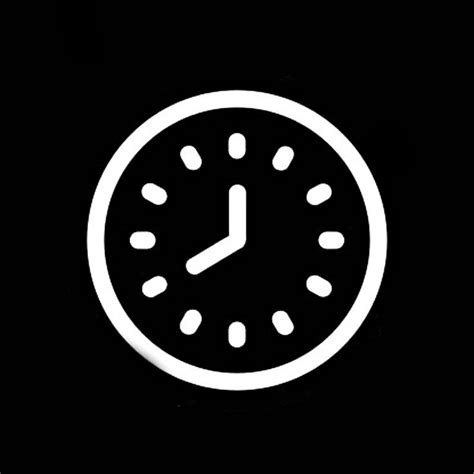 Black Clock Icon For Iphone
