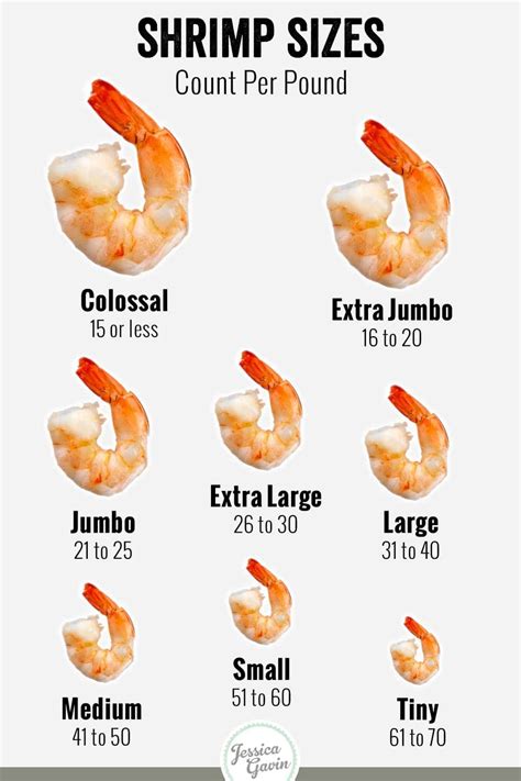Types And Sizes Of Shrimp Shrimp Sizes How To Cook Shrimp Shrimp