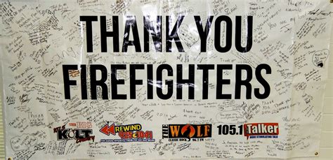 White Vinyl Thank You Firefighters Banner Arizona Memory Project