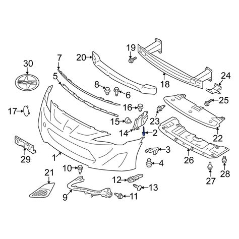 Scion Oe Su00302940 Front Bumper Cover Rivet