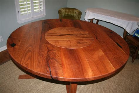 Hand Made Round Mesquite Dinning Table With A Lazy Susan By