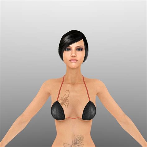 Realistic Female Bikini D Model Turbosquid My Xxx Hot Girl
