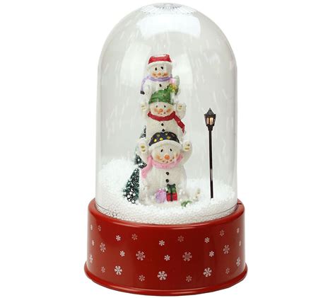 Northlight Musical Stacked Snowmen Christmas Snow Dome One Color