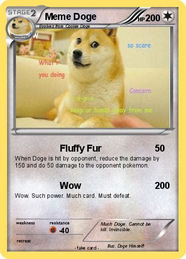 Pokémon Meme Doge Fluffy Fur My Pokemon Card