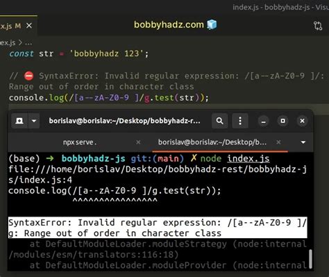 Invalid Regular Expression Range Out Of Order Error In JS Bobbyhadz