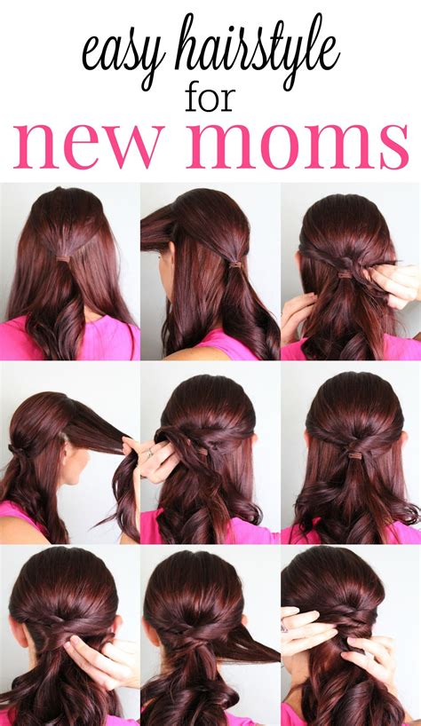 Easy Hairstyle For New Moms Easy Mom Hairstyles Easy Wedding Guest