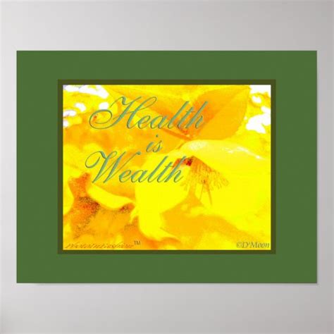 Health Is Wealth Poster Art Print