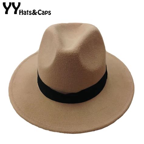 Fashion Vintage Trilby Hats For Men Women Wool Fedoras Jazz Hat Wide