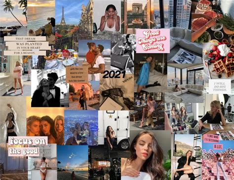 2021 Vision Board Vision Board Wallpaper Vision Board Collage Cute