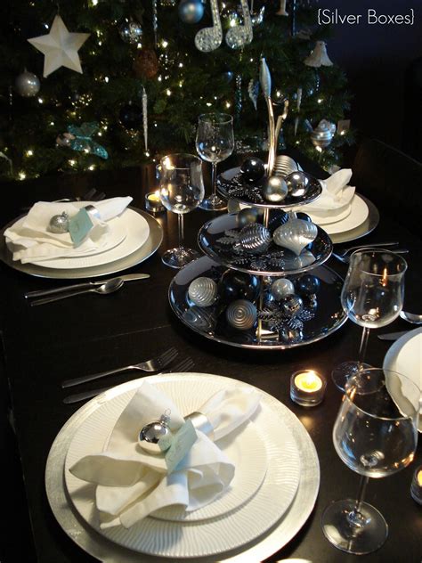 Silver Boxes My Christmas Tablescape