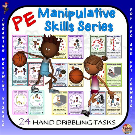 Pe Manipulative Skill Series Hand Dribbling Task Cards By Teach Simple