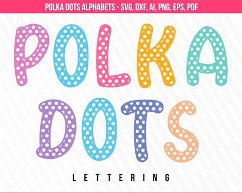 Polka Dot Alphabet Svg Polka Dot Font Svg Polka Dot L