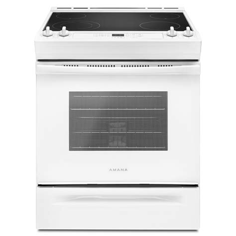 Yaes6603sfw 30 Inch Amana® Electric Range With Front Console