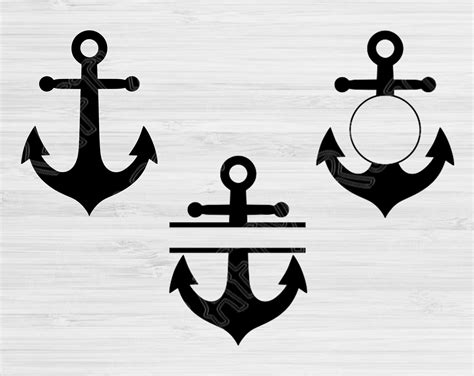 Boat Anchor Svg Nautical Svg Files For Cricut Split Anchor Etsy