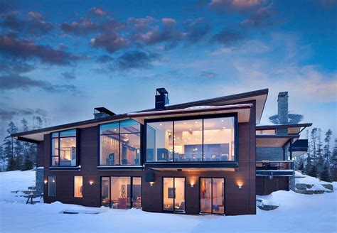 Modern Mountain Living Full Of Transparency And Light In Big Sky
