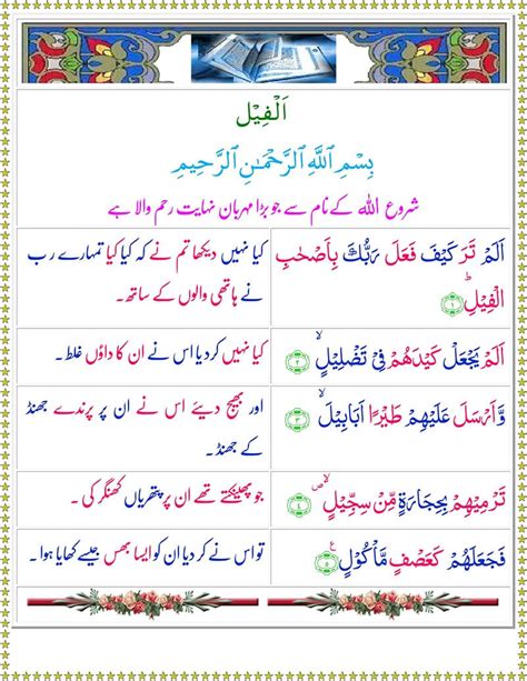 Read Surah Al Fil Online With Urdu Translation
