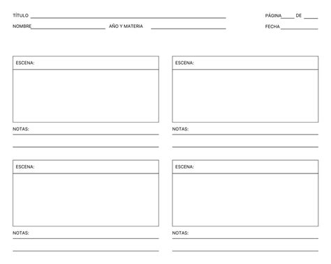 Plantillas De Storyboards Imprimibles Gratis Canva