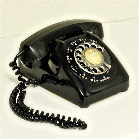 Vintage Telephone Rotary Black Dial Automatic By Oldcottonwood
