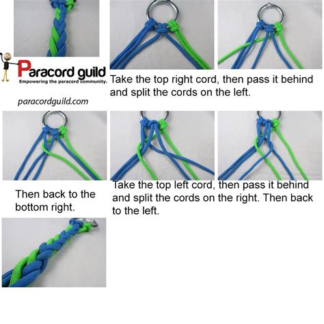 The four strand flat braid is only slightly more complicated than the three strand braid. Braiding paracord the easy way - Paracord guild | Paracord braids, Paracord, Paracord bracelets