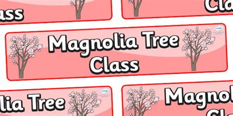 Free Magnolia Tree Themed Classroom Display Banner