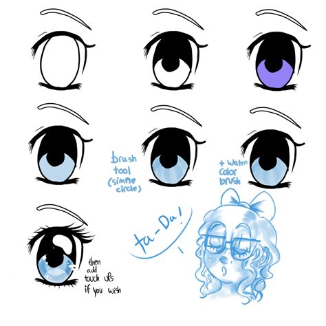 Drawing Anime Eyes Color Anime Eye Tutorial Eyes Drawing Drawings