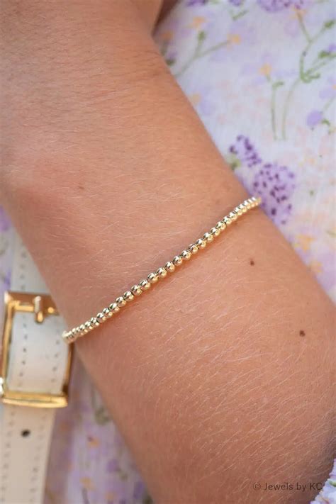 Gouden Armband Bolletjes Van 18k Gold Filled Goud Jewels By Kc