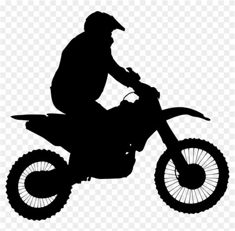 Motocross Rider Motorcycle Stunt Riding Bicycle Silhueta Motocross