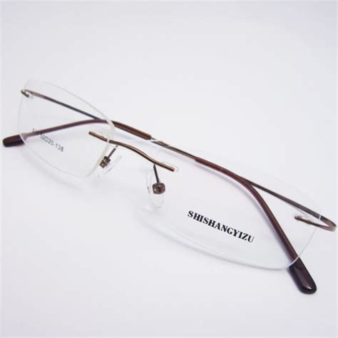 agstum uni memory titanium alloy rimless flexible eyeglass frame optical hinged ebay