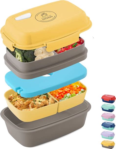 Bento Lunch Box For Kids And Adults W Multiple Food Compartments