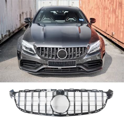 Gt Style Front Bumper Grille Wcamera For Mercedes Benz W205 C63 C63s