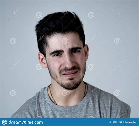 Human Expressions And Emotions Portrait Of Young Attractive Sad And