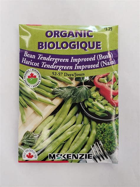 Mckenzie Seed Bean Tendergreen Improved Bush Organic Winnipeg