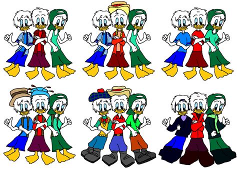 Disney S Quack Pack Huey Dewey And Louie Pato Outfits Personajes De