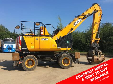 Jcb Js20mh Waste Handler Wheeled Excavator With High Rise Cab