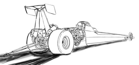Top Fuel Dragster Drawing Stuff Dragsters Back To The Future Car
