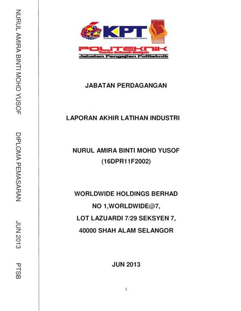 PDF Laporan Akhir Latihan Industri DOKUMEN TIPS