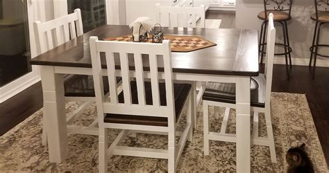 You can pick and choose pieces for each room to curate a put together. Farmhouse Kitchen Table & Chairs - Project by William at ...