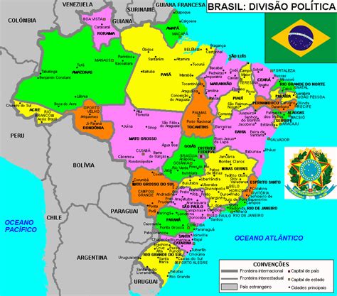 Brazil Political Map Pt