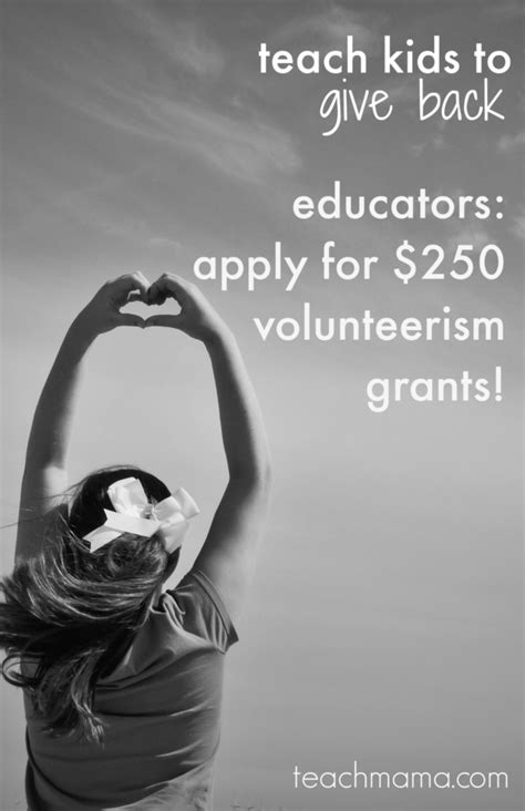 Teach Kids To Give Back 250 Volunteer Grants For Students Teach Mama