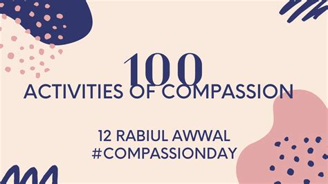 100 Activities Acts Of Compassion That Could Be Done On Compassion Day