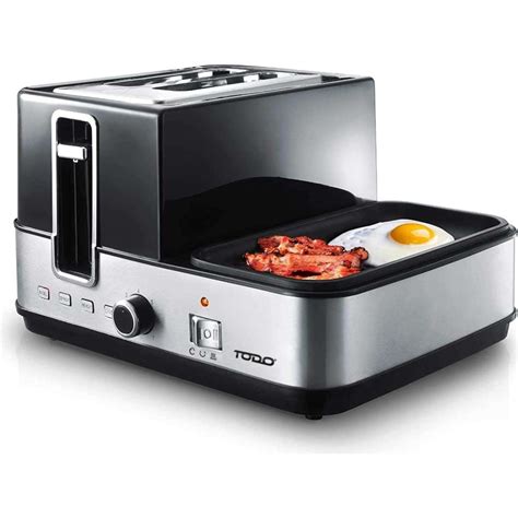 Todo 1400w Breakfast Master Toaster Egg Cooker Poacher Bacon Fryer