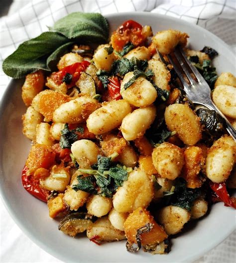 Gnocchi With Roasted Vegetables And Sage Butter Beferox